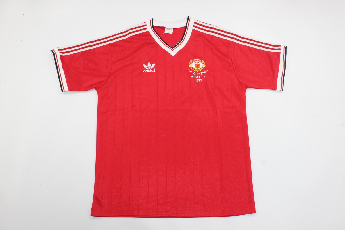 AAA Quality Manchester Utd 1983 FA Cup Final Home Jersey